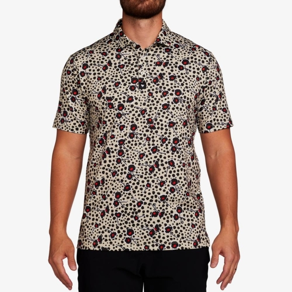 Bad Birdie Cherry Bomb Short Sleeve Polo Shirt